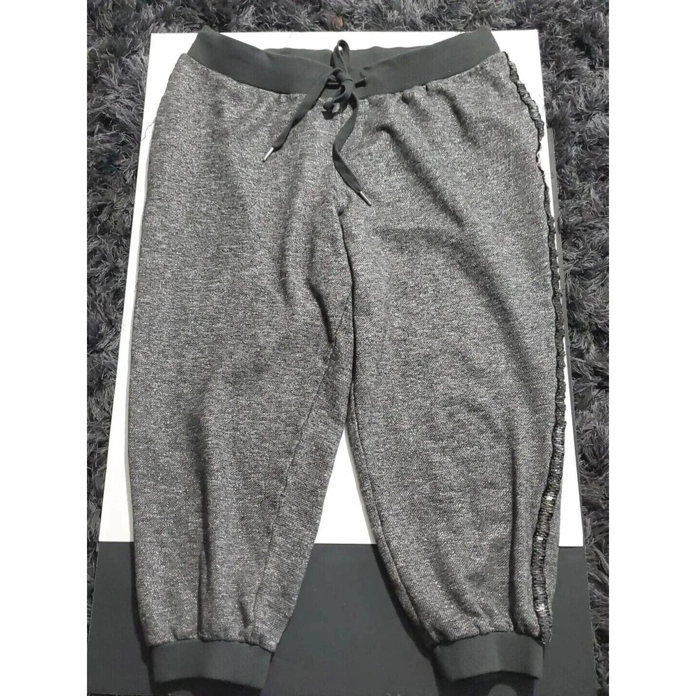 Lane Bryant Size 14/16 Drawstring Shimmery Side Beaded Knit Sweatpants Joggers